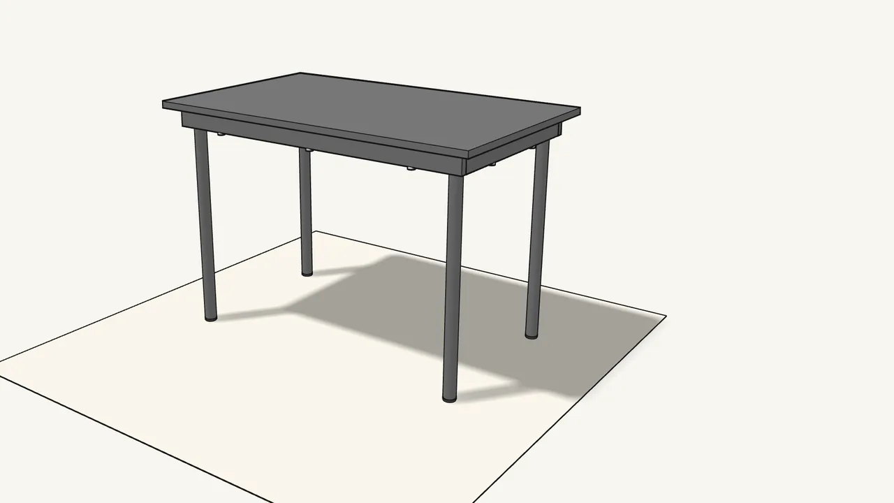 Step 9: Turn the table over onto its legs. — IKEA SANDSBERG assembly