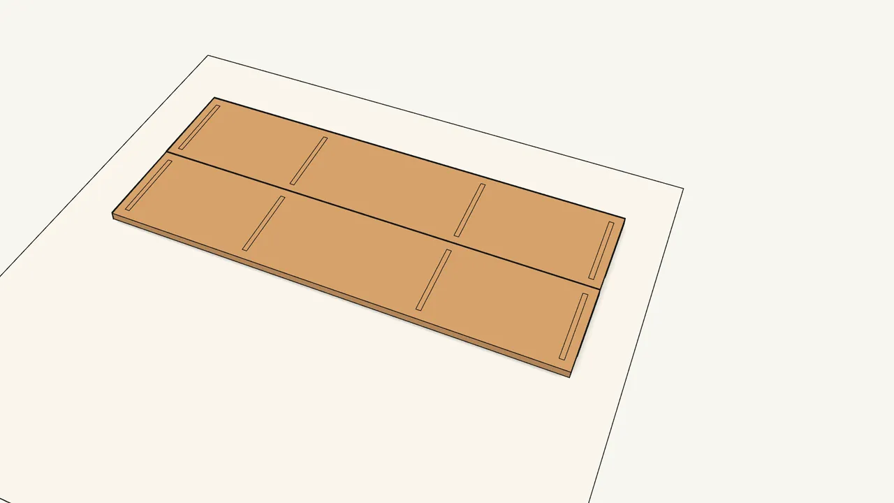 Step 2: Push the two halves together. — IKEA SKOGSTA assembly