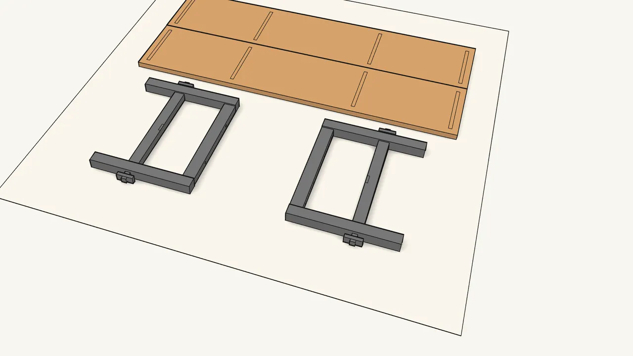 Step 9: Build the second leg frame the same way. — IKEA SKOGSTA assembly