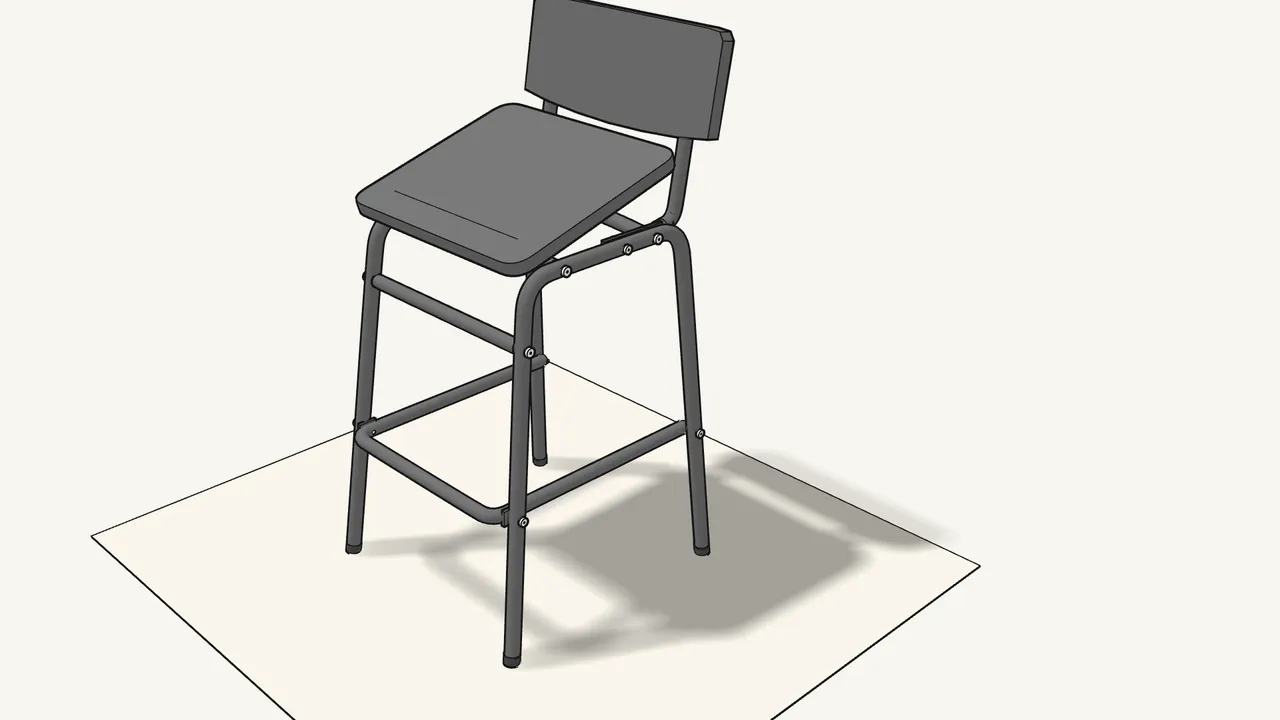 Step 16: Hook the front of the seat onto the frame. — IKEA STIG assembly