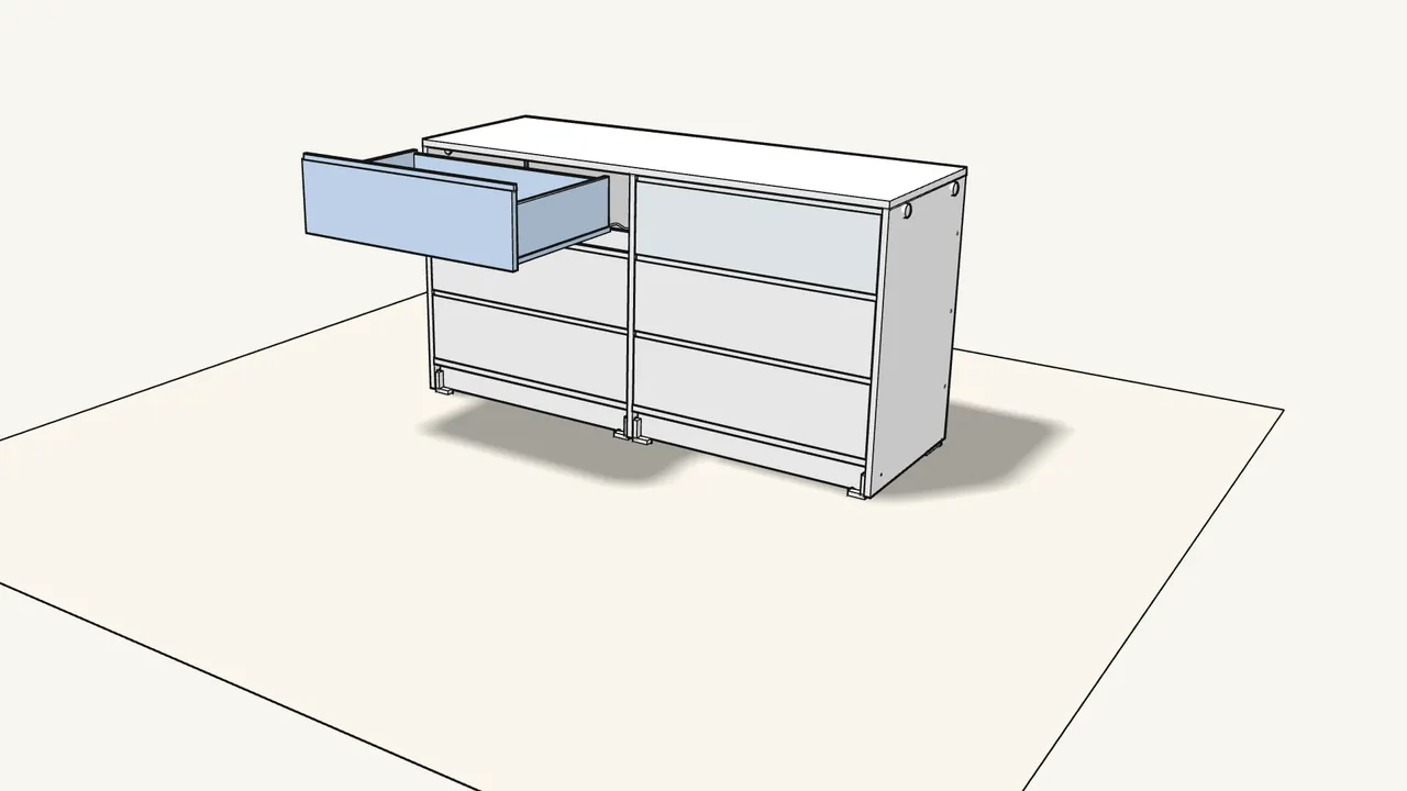 Step 27: Slide the drawers onto the runners. — IKEA STORKLINTA assembly