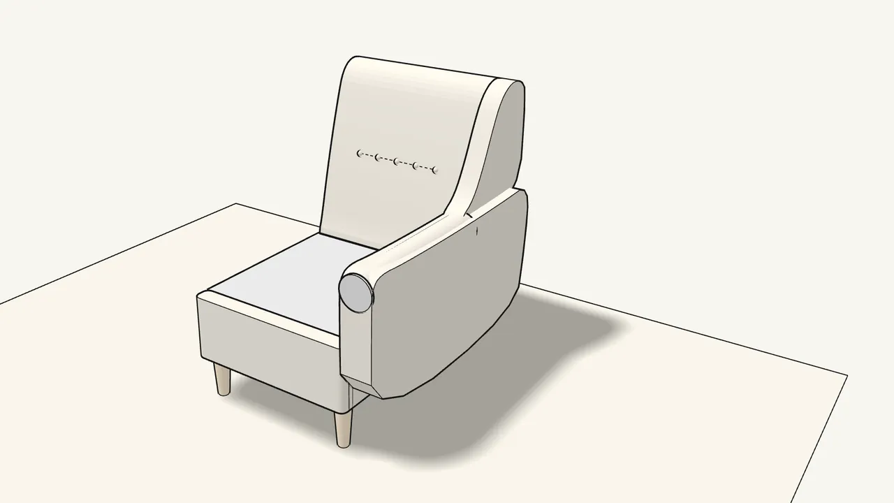 Step 14: Stand the chair up again. — IKEA STRANDMON assembly