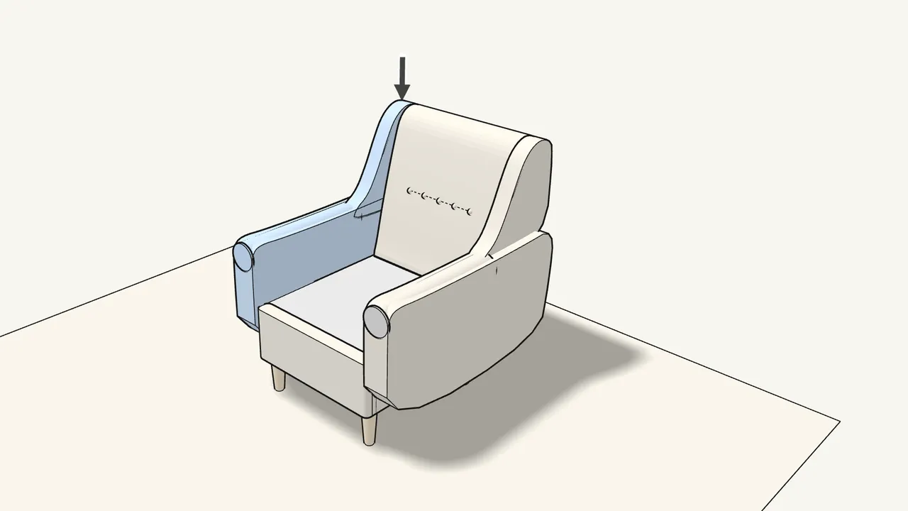 Step 15: Hook the second side unit into the back, then press it down. — IKEA STRANDMON assembly