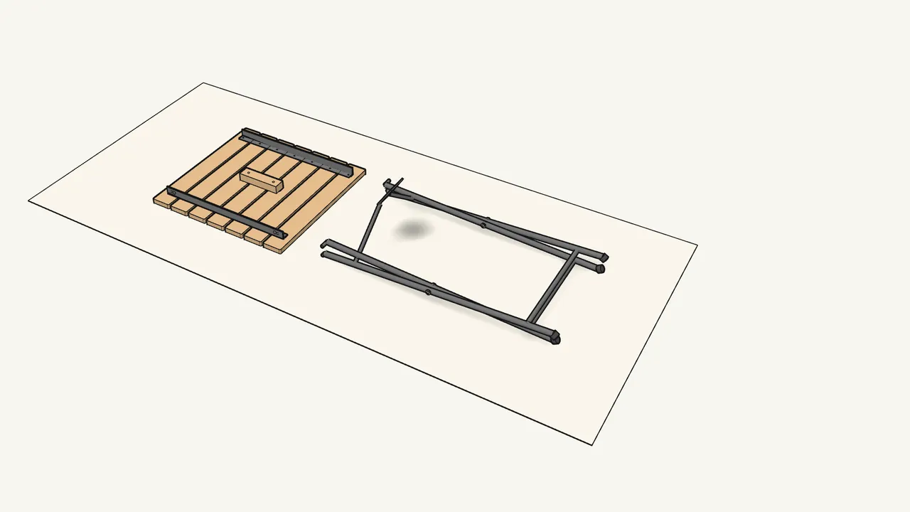 Step 2: Lay the tabletop upside down on a soft surface. — IKEA TÄRNÖ assembly