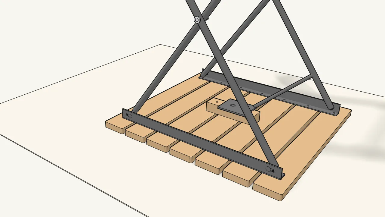 Step 4: Hook the 4 pins into the keyhole slots at the ends of the rails. — IKEA TÄRNÖ assembly