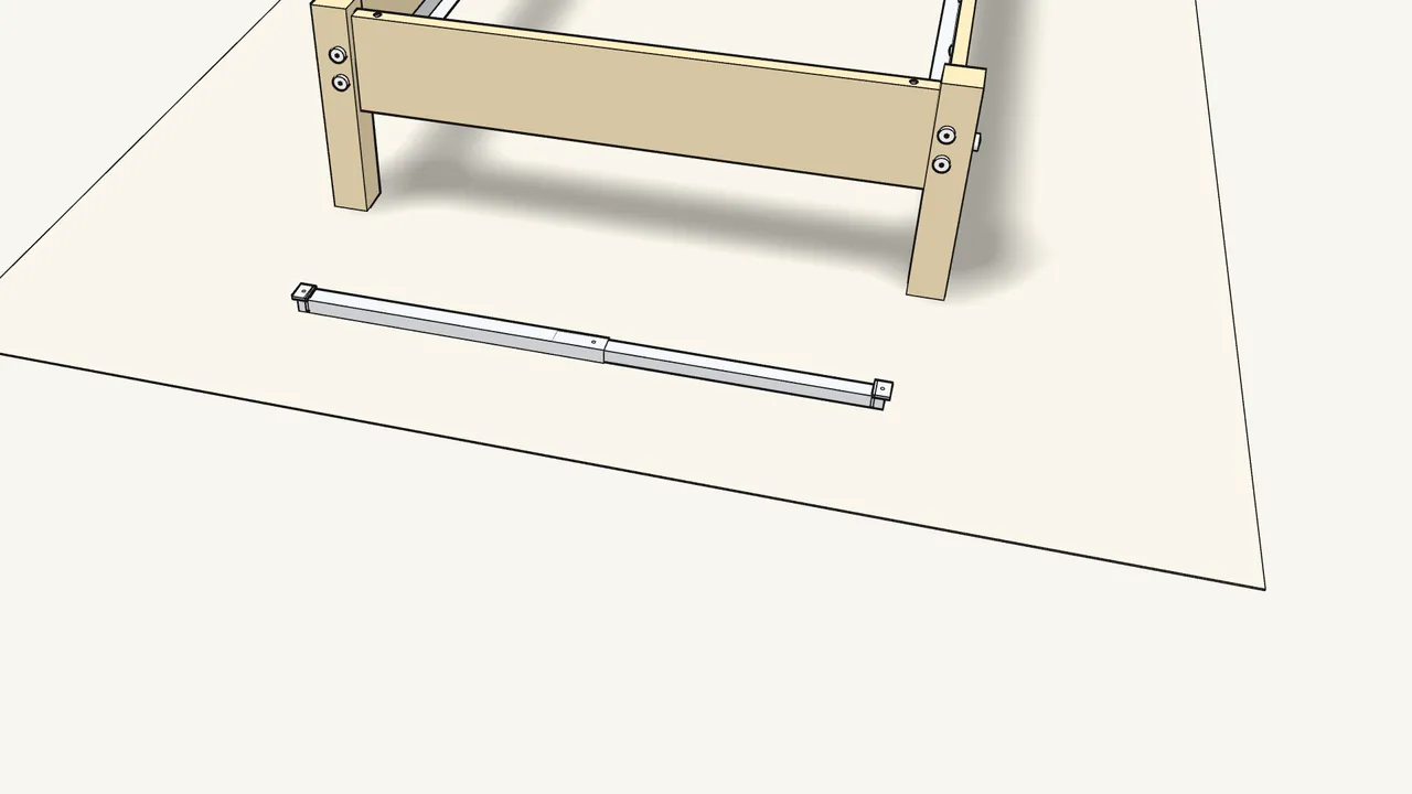 Step 14: Pull the centre beam out to its full length. — IKEA TARVA assembly