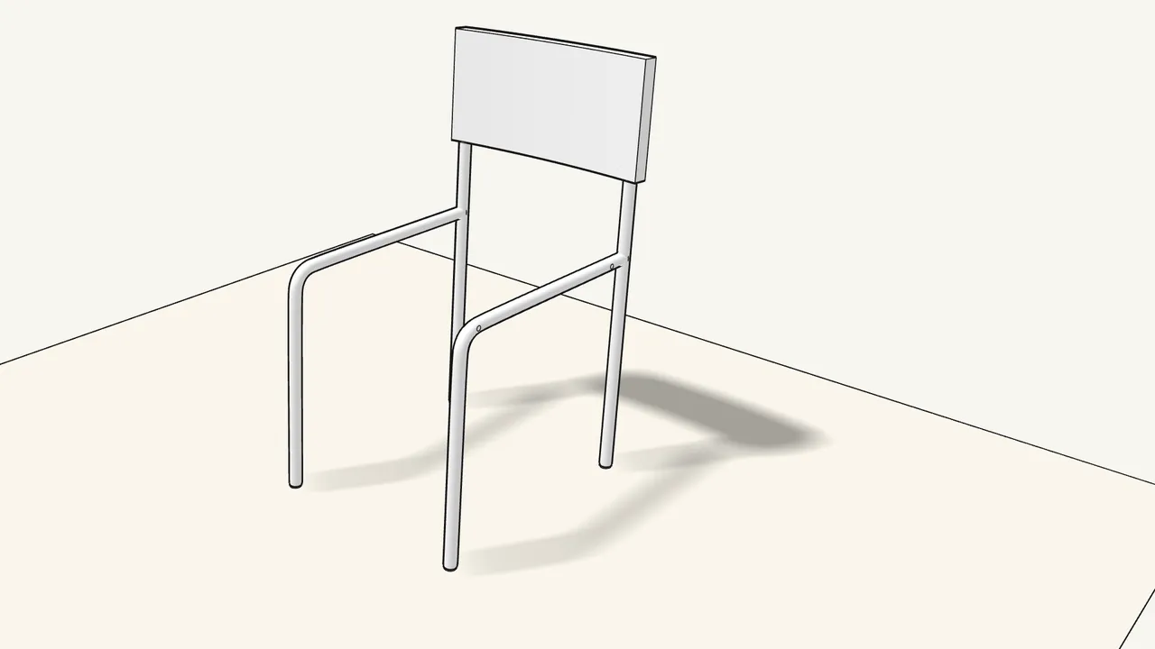 Step 5: Push the right frame into the backrest. — IKEA TEODORES assembly