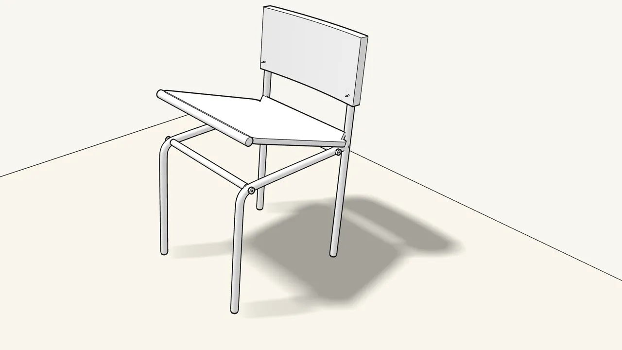 Step 10: Hook the back of the seat under the backrest. — IKEA TEODORES assembly