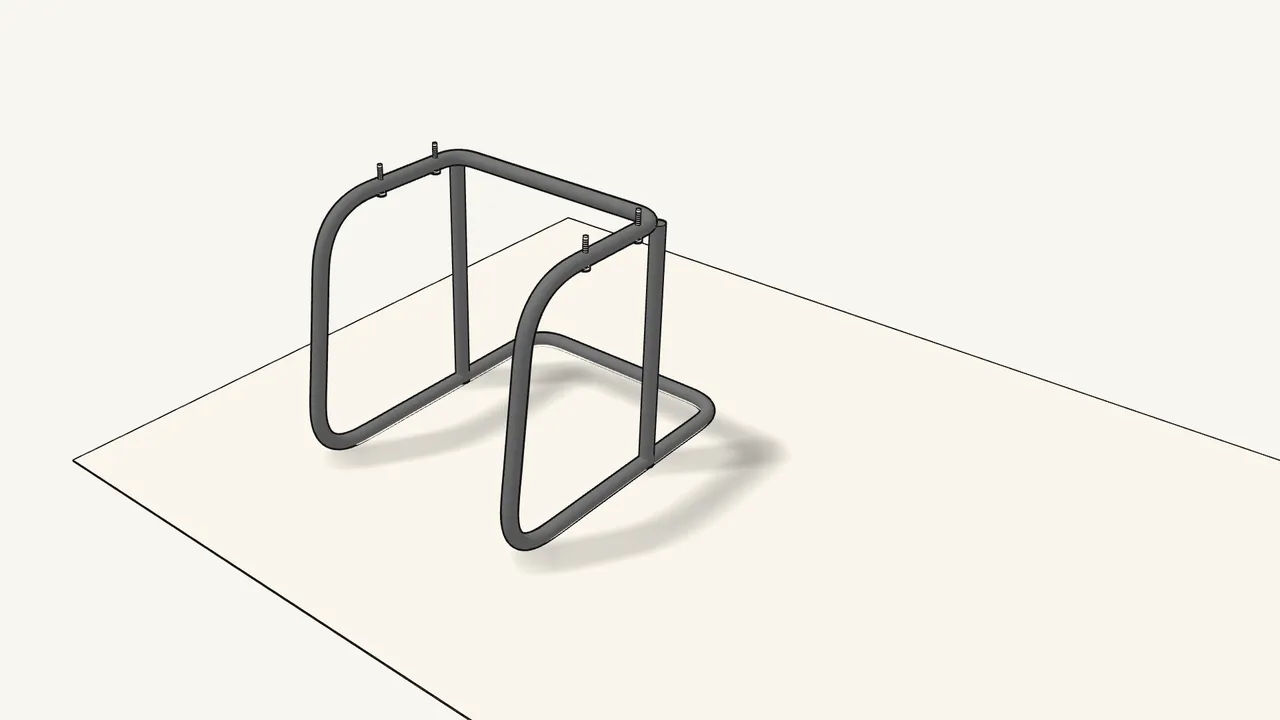 Step 1: Push the 4 bolts (118407) up through the frame by hand. — IKEA TOBIAS assembly