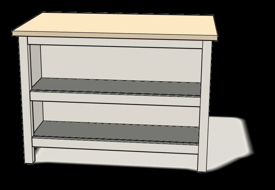 IKEA TORNVIKEN Kitchen Island, assembled