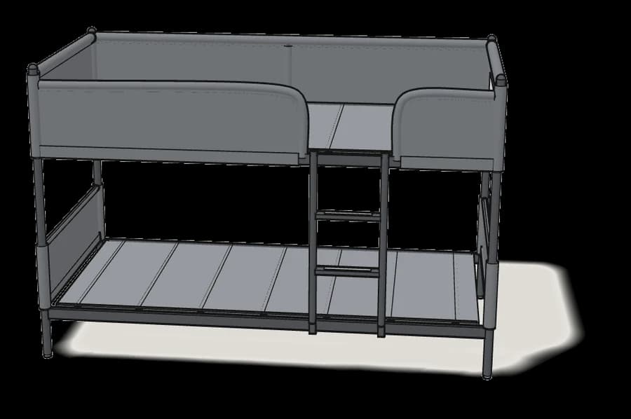 IKEA TUFFING Bunk Bed Frame, assembled