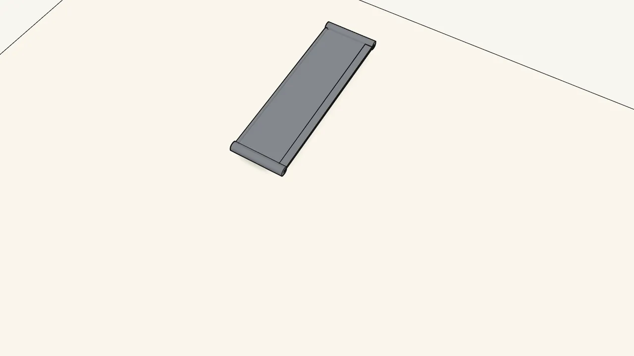 Step 1: Slide a flat bar and a rod into the hems of a lower end panel. — IKEA TUFFING assembly