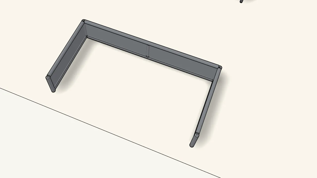 Step 8: Slide rail 4 into the bottom hem of the large fabric piece. — IKEA TUFFING assembly