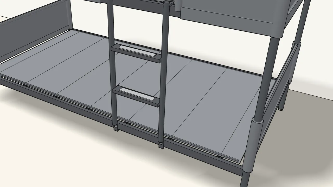 Step 21: Stick the 2 anti-slip strips (121108) onto the ladder steps. — IKEA TUFFING assembly
