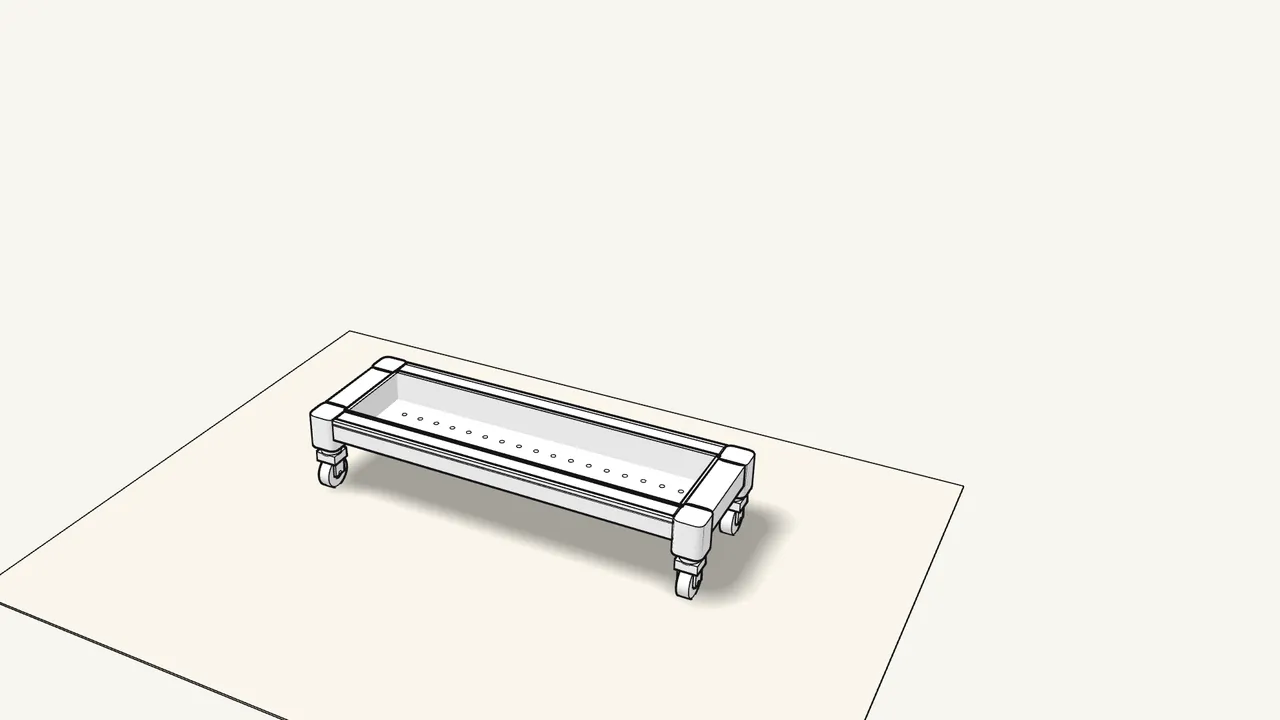 Step 3: Set the base down on its wheels. — IKEA VESKEN assembly
