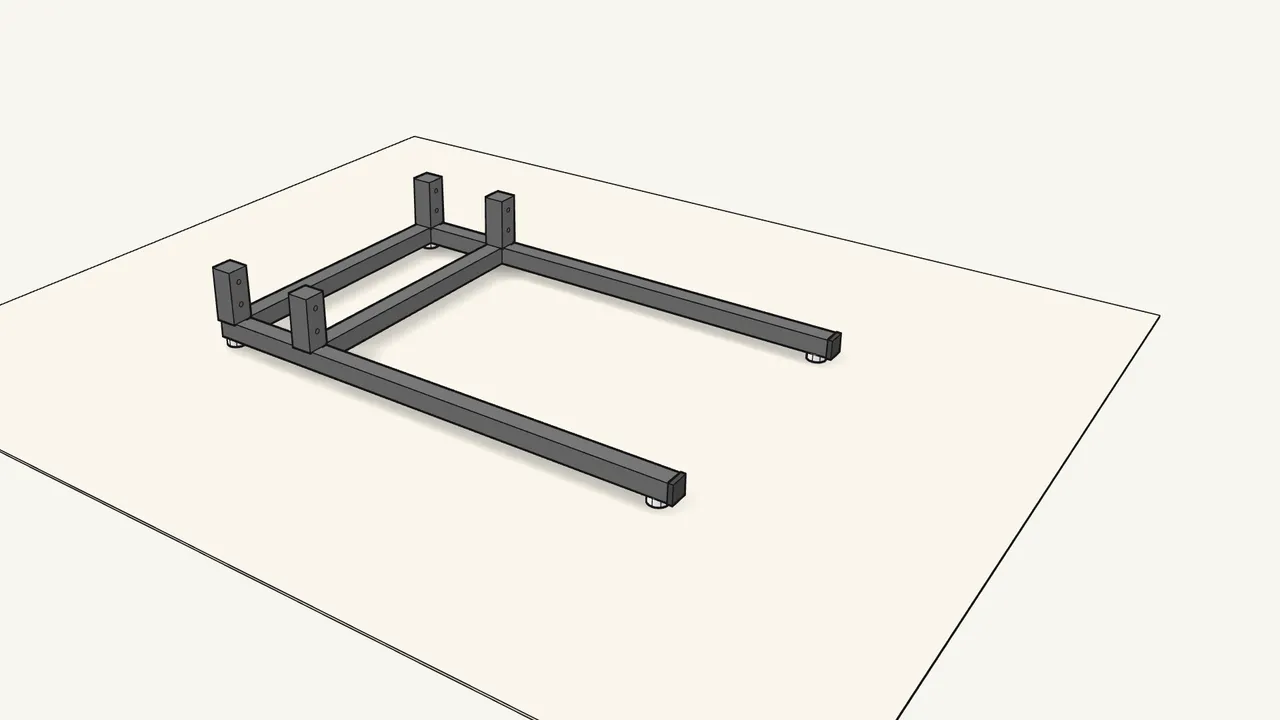 Step 2: Turn the base over onto its feet. — IKEA VITTSJÖ assembly