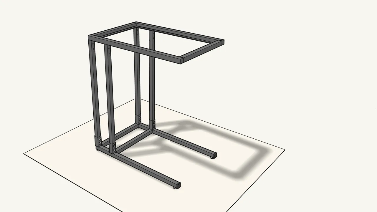 Step 5: Lower the top frame onto the uprights. — IKEA VITTSJÖ assembly