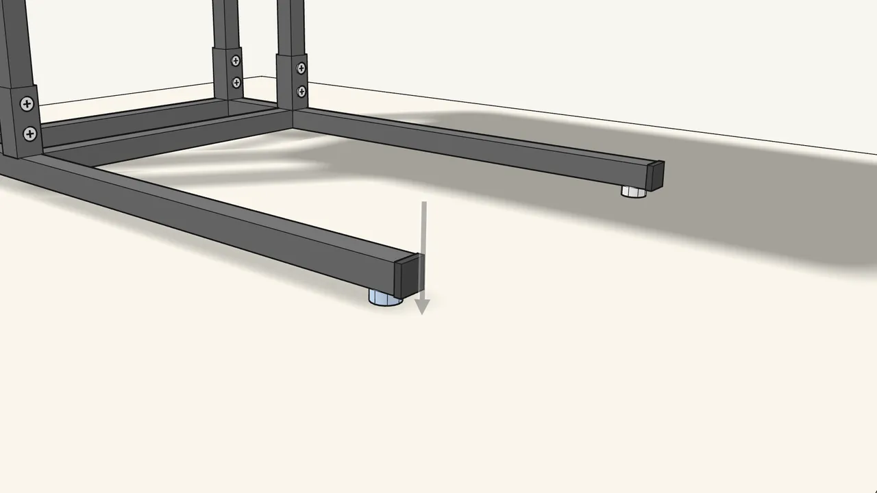Step 9: Turn the feet to adjust the height if needed. — IKEA VITTSJÖ assembly